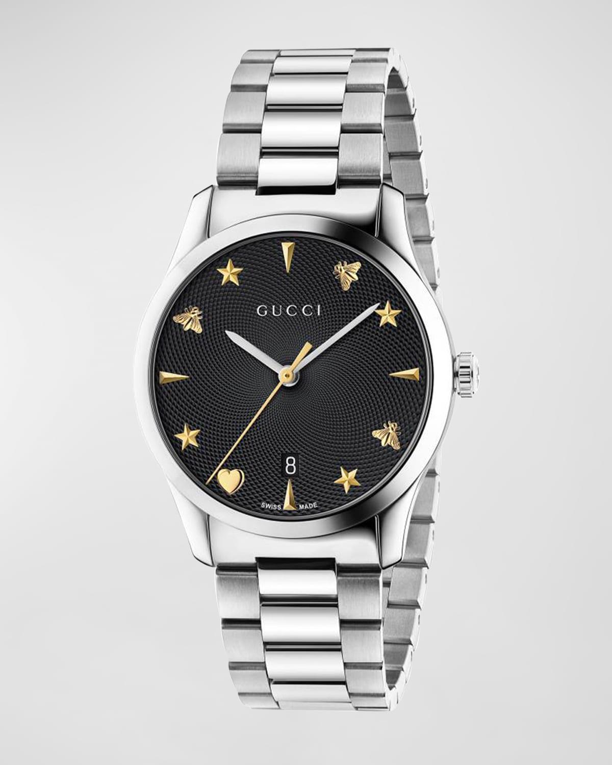 Gucci Men's 38mm Stainless Steel Watch - BLACK Product Image