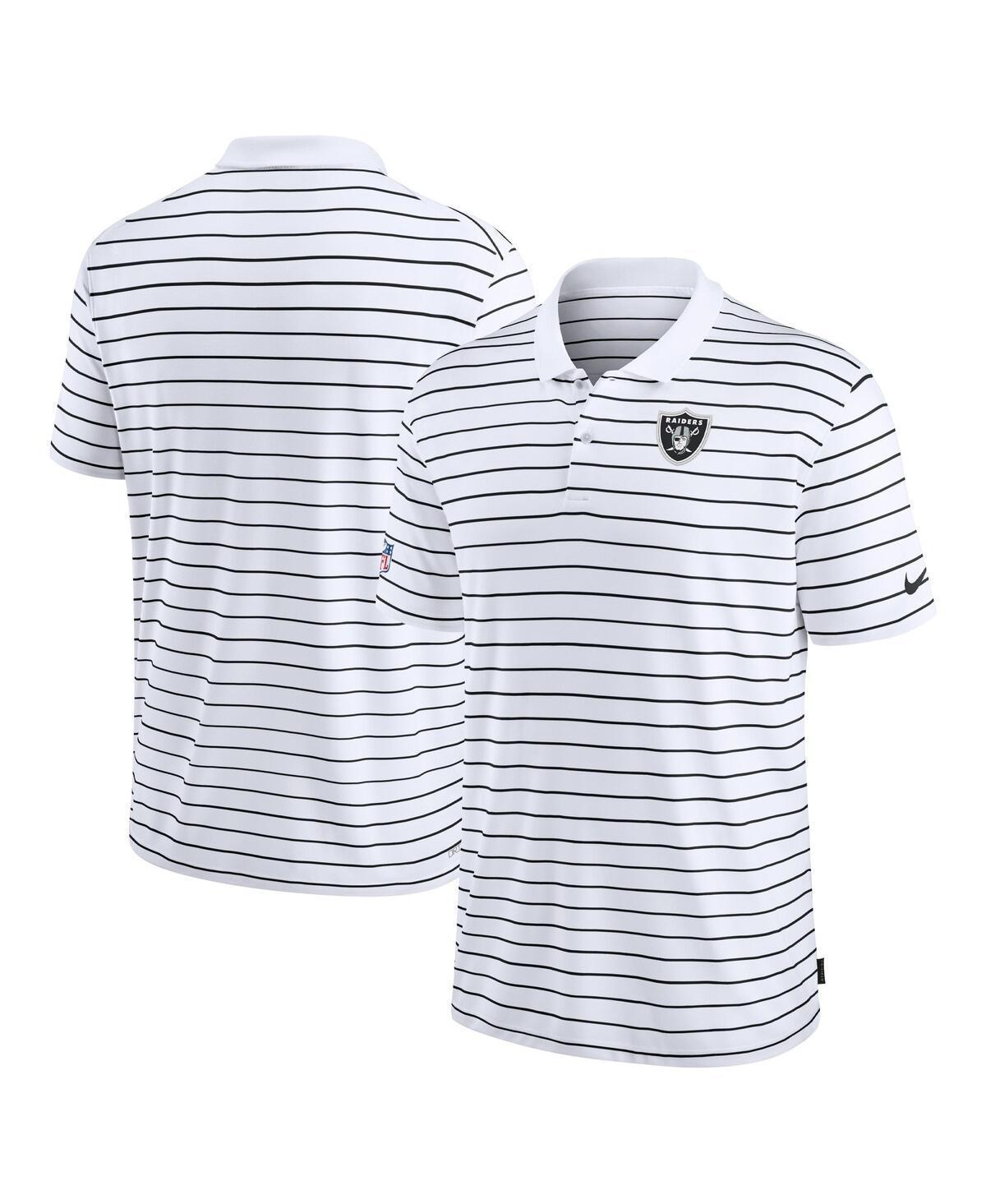 Nike Mens White Las Vegas Raiders Sideline Lock Up Victory Performance Polo - White Product Image