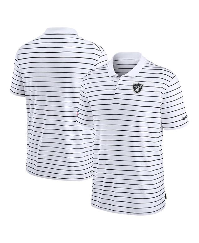 Nike Mens White Las Vegas Raiders Sideline Lock Up Victory Performance Polo - White Product Image