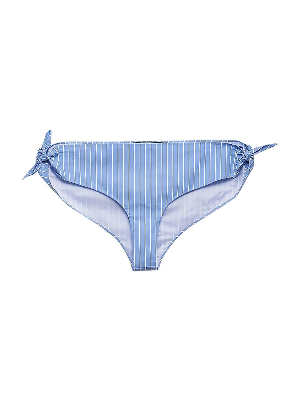 Womens Striped Poplin Bikini Bottom Product Image