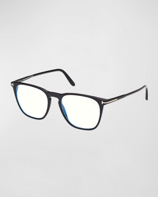 Men's Acetate Square Blue Light-Blocking Glasses Product Image