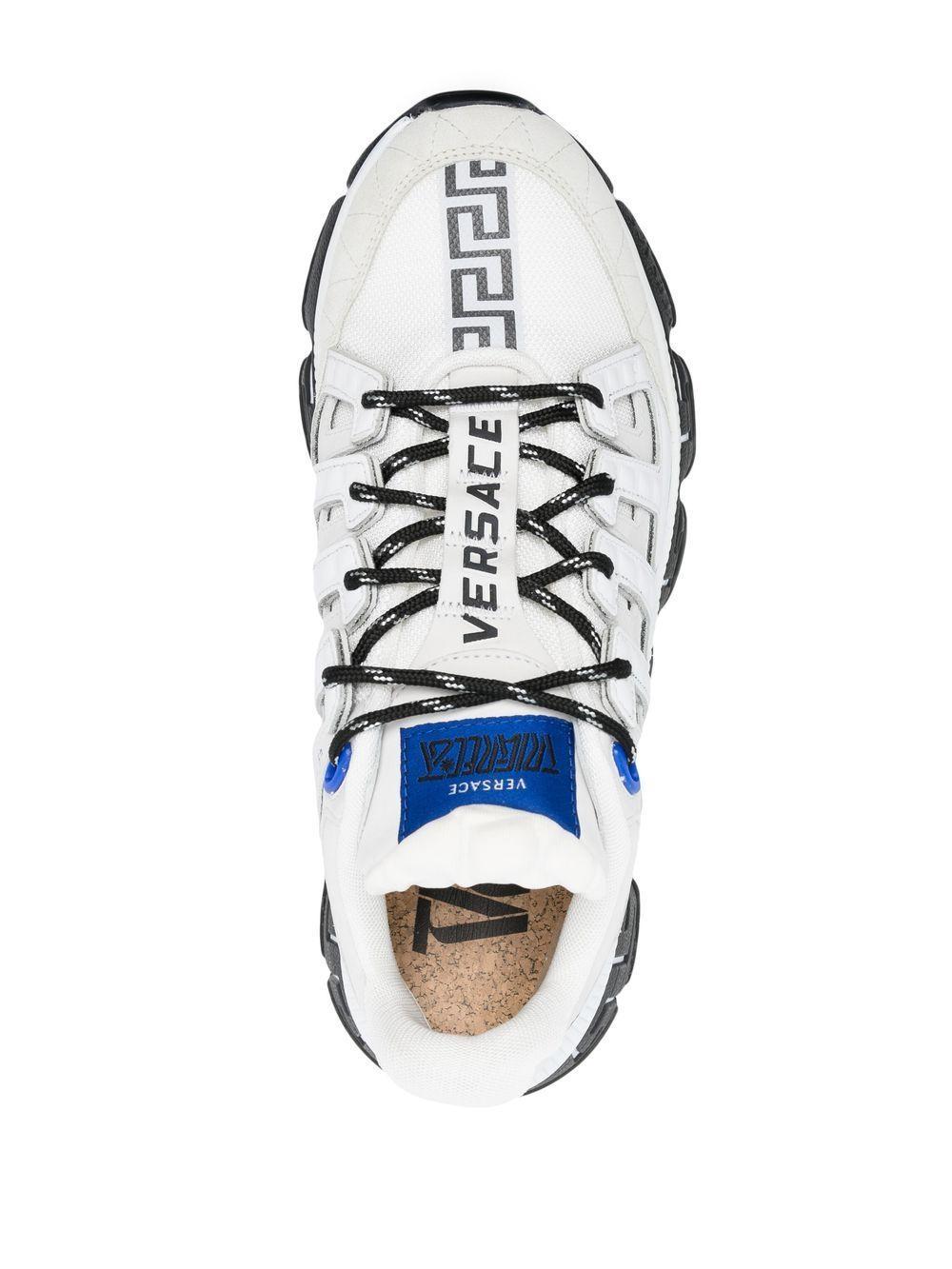 VERSACE Trigreca Low-top Sneakers In Off White Navy Product Image