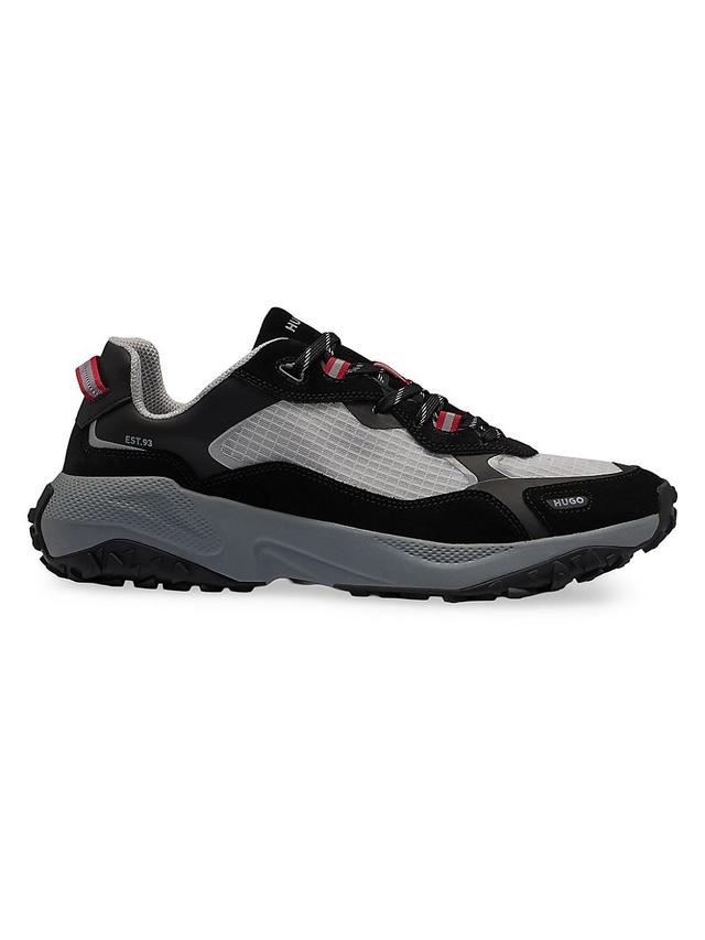 Mens Mixed-Material Trainers Sneakers with Ripstop Mesh Product Image