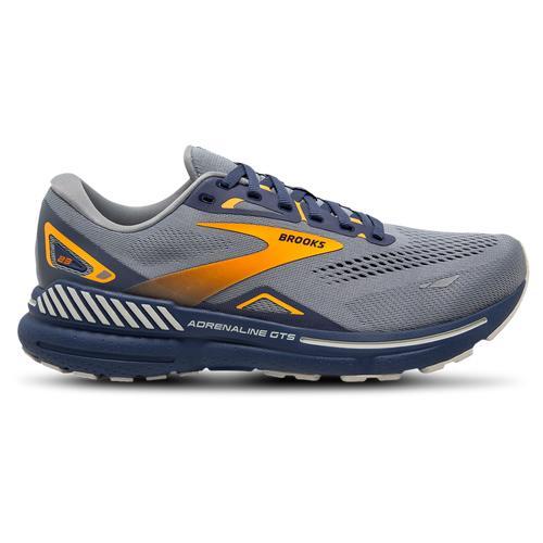 Brooks Mens Brooks Adrenaline GTS 23 - Mens Shoes Grey/Crown Blue/Orange Product Image