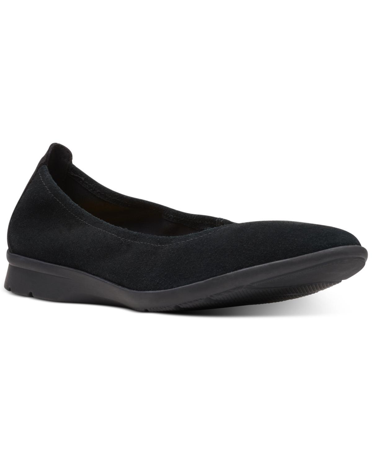 Clarks Jenette Ease Leather Womens Flats Product Image