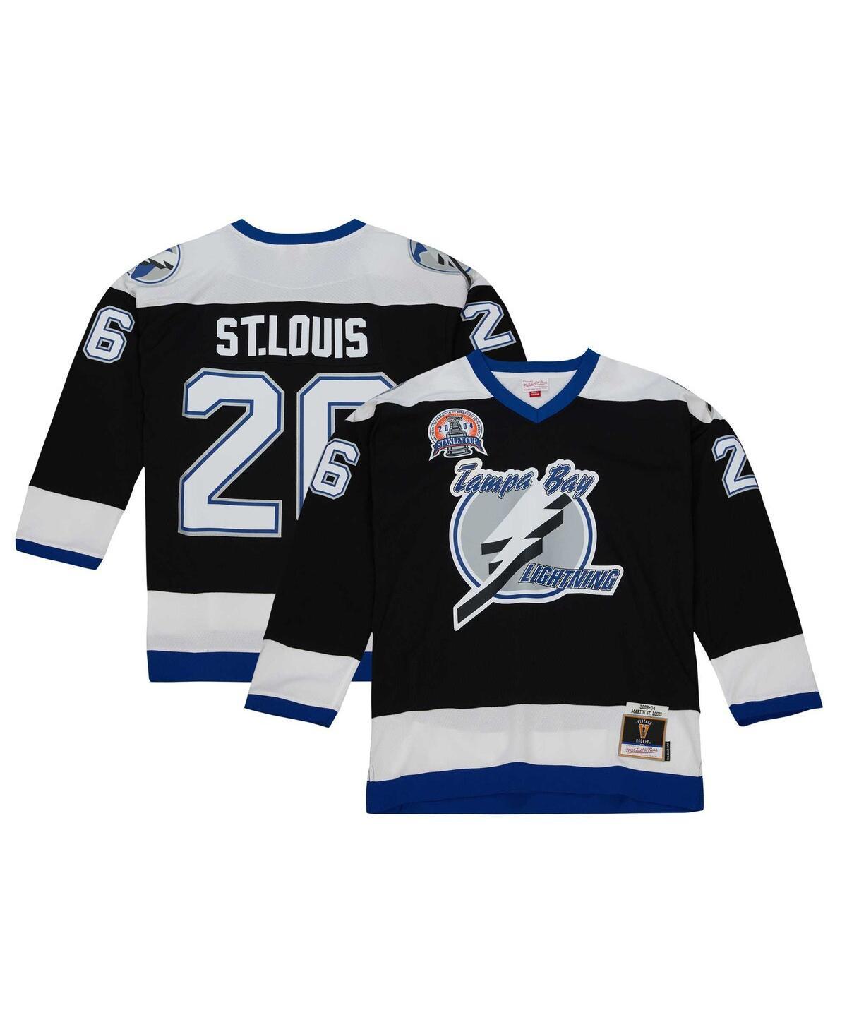 Mens Mitchell & Ness Martin St. Louis Black Tampa Bay Lightning 2003 Blue Line Player Jersey - Black Product Image