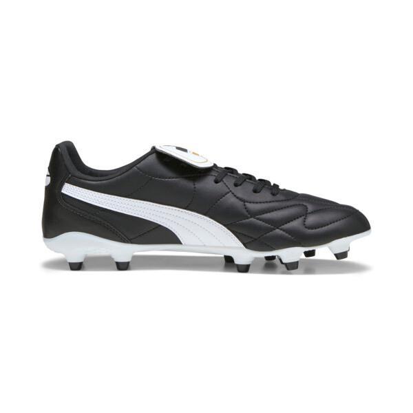 PUMA KING TOP Firm Ground/Artificial Ground Men's Soccer Cleats Shoes in Black/White/Gold Product Image