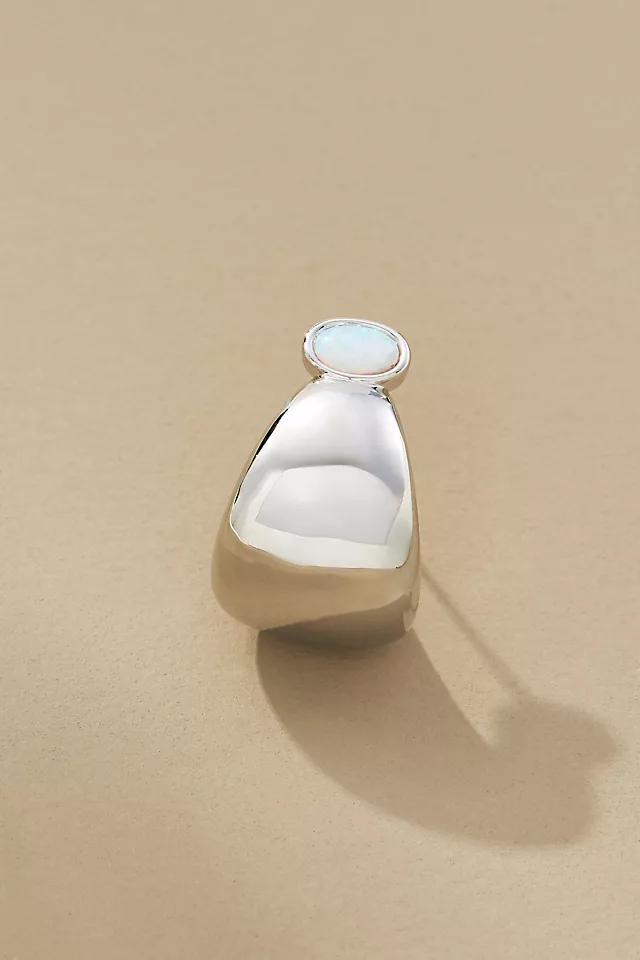 Gem-Topped Curved Drop Earrings Product Image