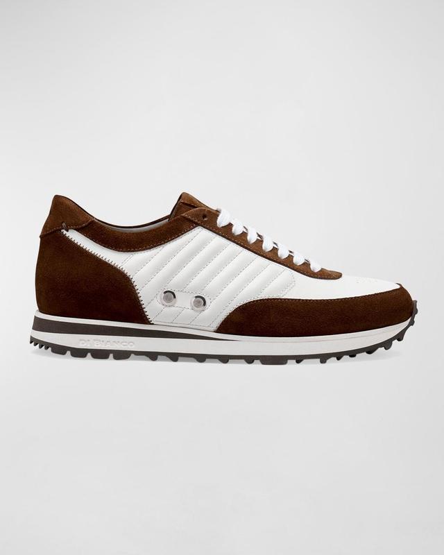 Mens Daytona Laser Mix-Leather Trainer Sneakers Product Image