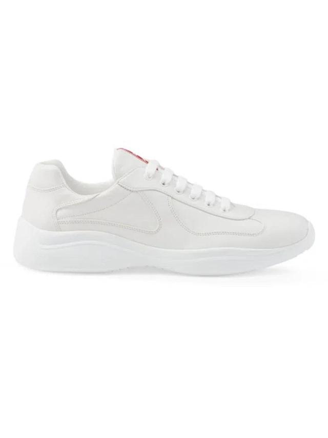 PRADA Men's America's Cup Nappa Leather Sneakers In White Product Image