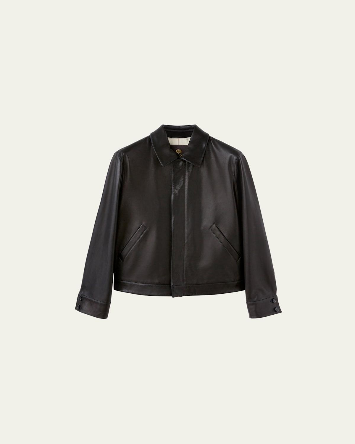 Mens Yabu Grained Calf Leather Jacket Product Image