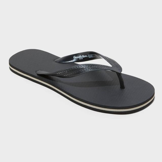 Mens Brent Flip Flop Sandals - Goodfellow & Co Black M Product Image