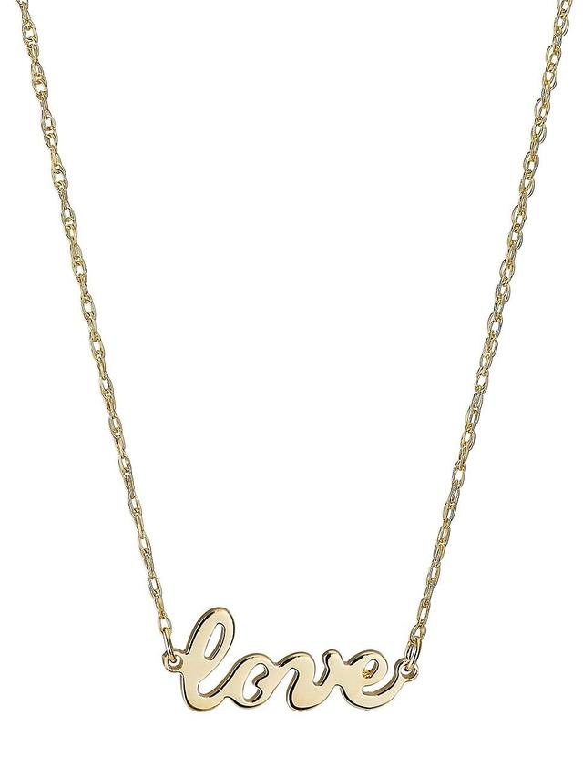 Womens Addison 18K-Yellow-Gold Vermeil Love Pendant Necklace Product Image