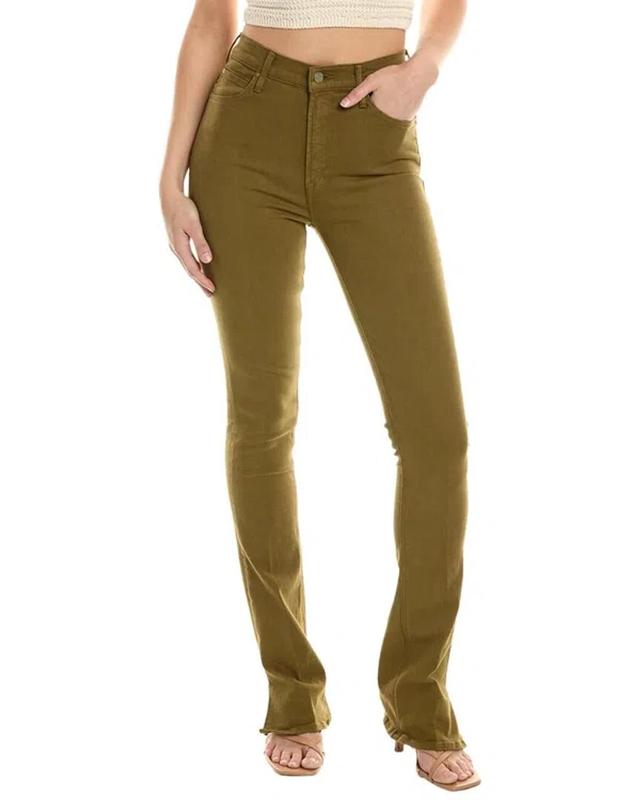 High Waisted Runaway Slice Heel Fir Jeans In Green Product Image