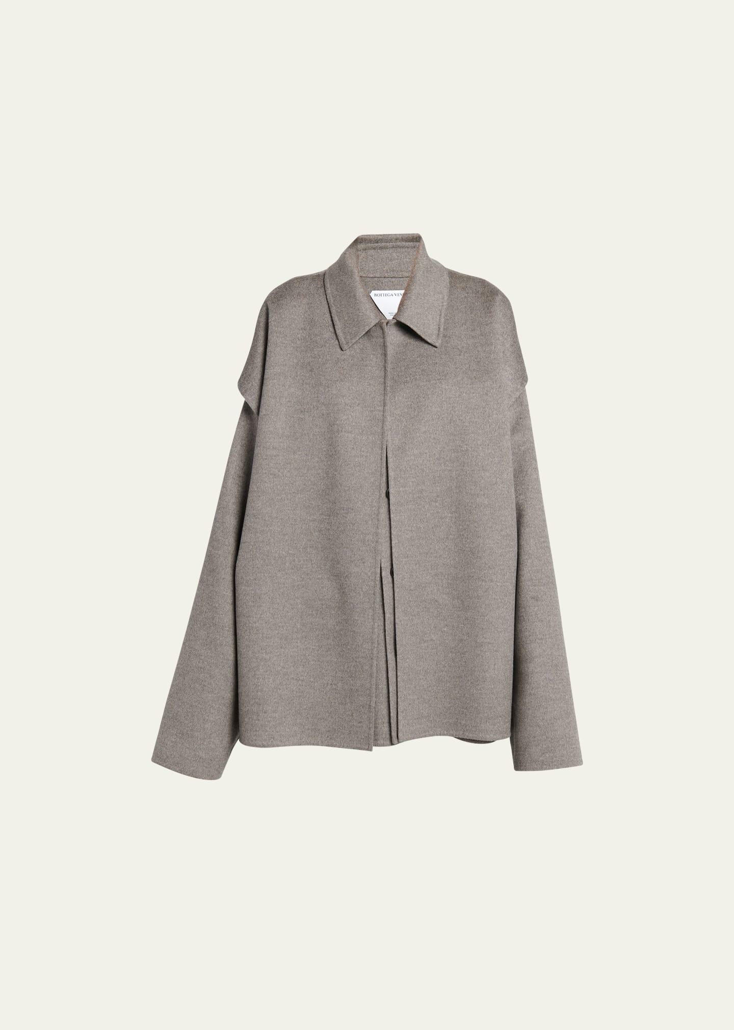 Oversized Light Double Wool Cashmere Jacket Product Image