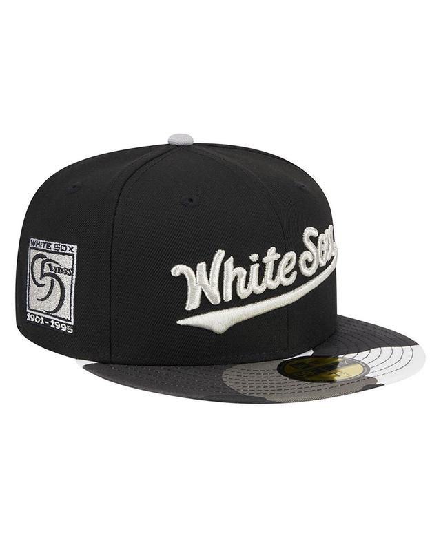 Mens New Era Black Chicago White Sox Metallic Camo 59FIFTY Fitted Hat Product Image