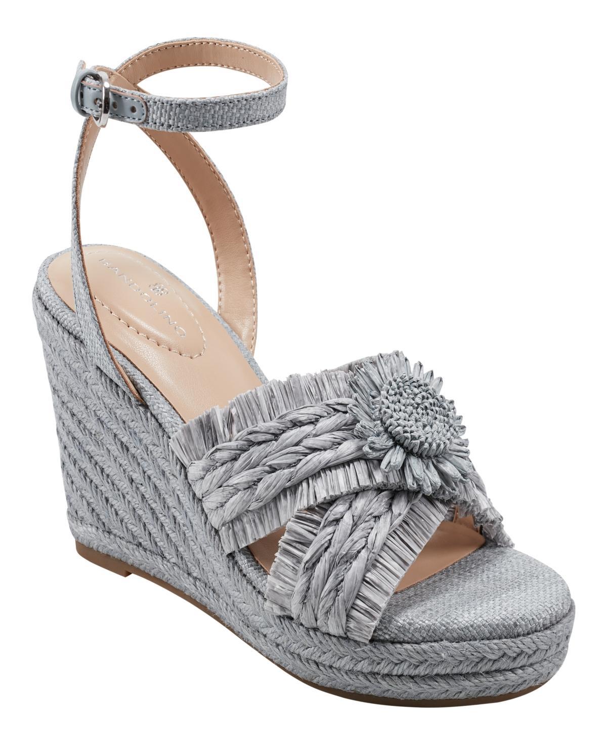 Bandolino Womens Krista Espadrille Flower Detail Wedge Sandals Product Image