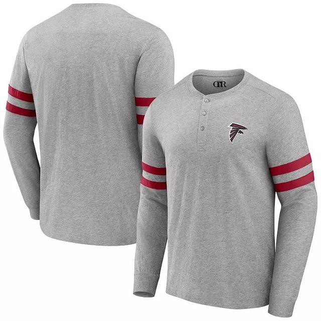 Mens NFL x Darius Rucker Collection by Fanatics Heather Gray Las Vegas Raiders Henley Long Sleeve T-Shirt Product Image