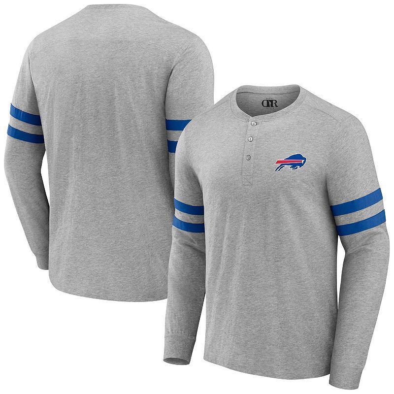 Mens Nfl x Darius Rucker Collection by Fanatics Heather Gray Buffalo Bills Henley Long Sleeve T-shirt Product Image