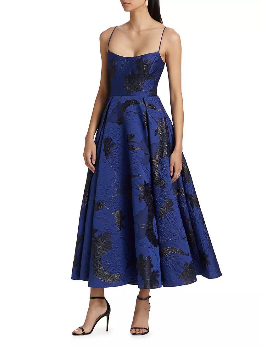 Nicolette Floral Jacquard Maxi Dress Product Image