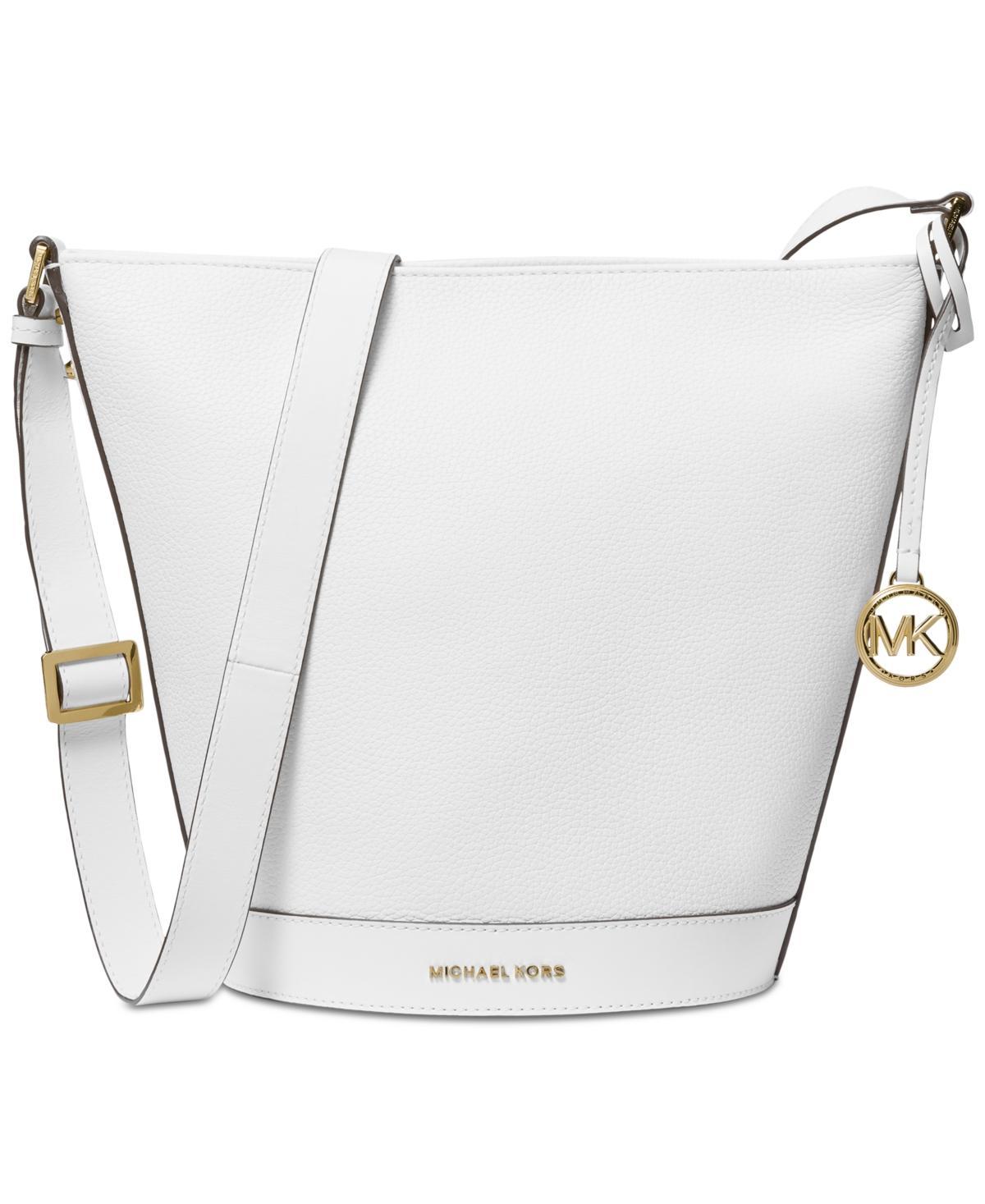 MICHAEL Michael Kors Townsend Medium Top Zip Bucket Messenger (Pale Peanut) Cross Body Handbags Product Image