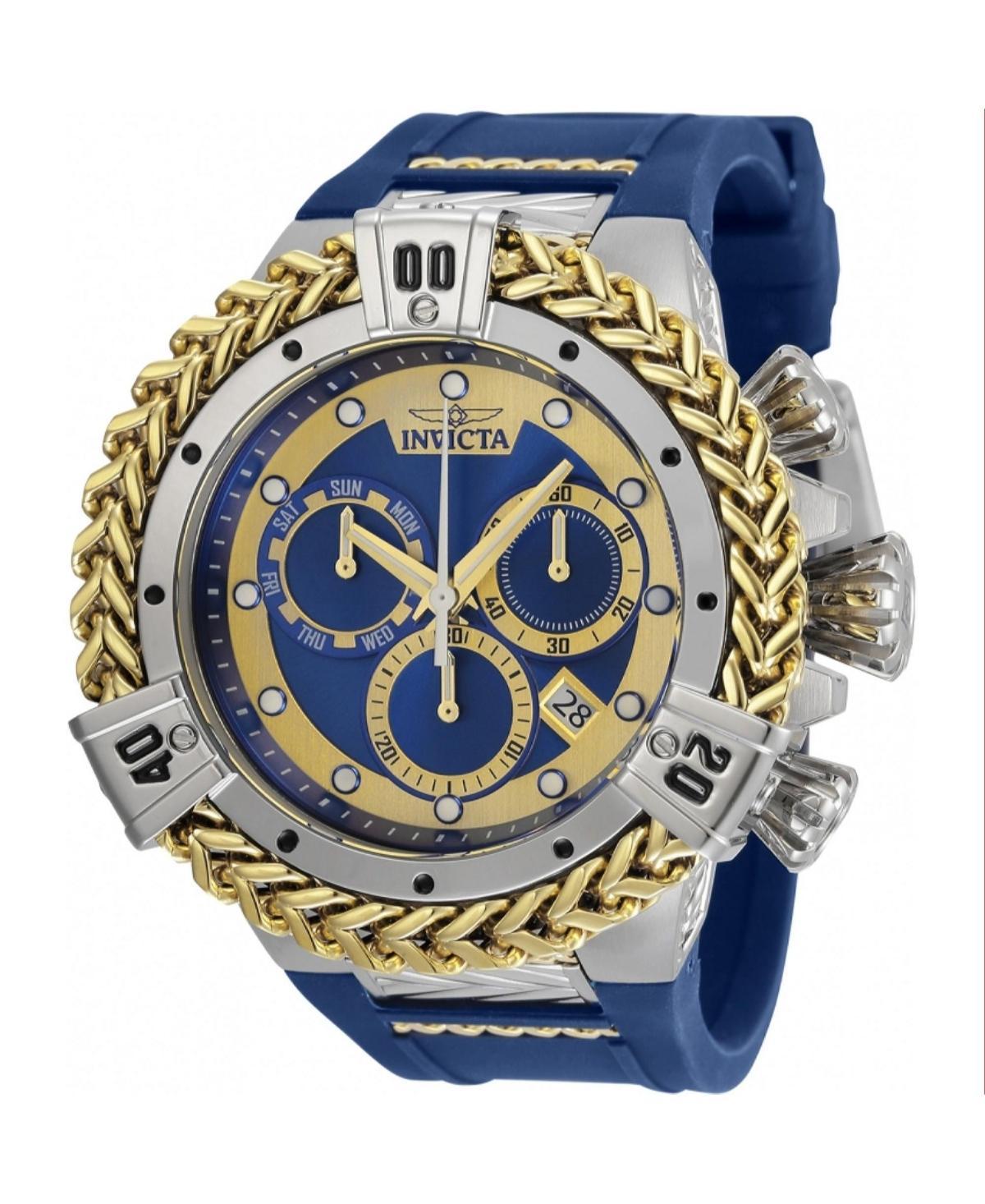 Invicta Mens 35581 Bolt Quartz Chronograph Blue, Gold Dial Watch - Blue Product Image