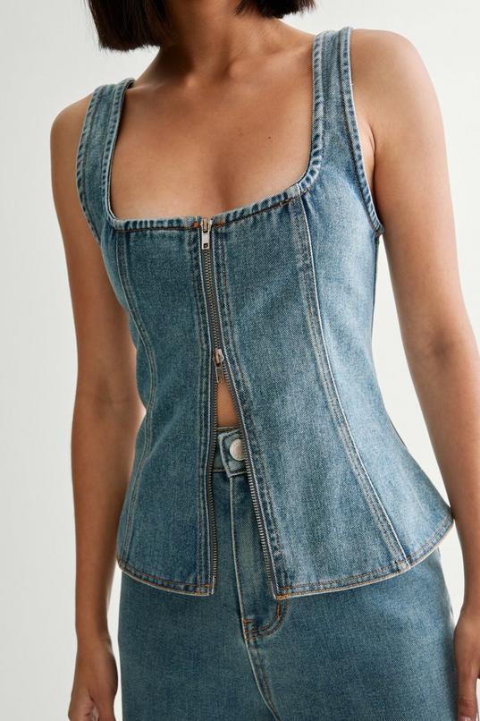 Denim Corset Top Product Image