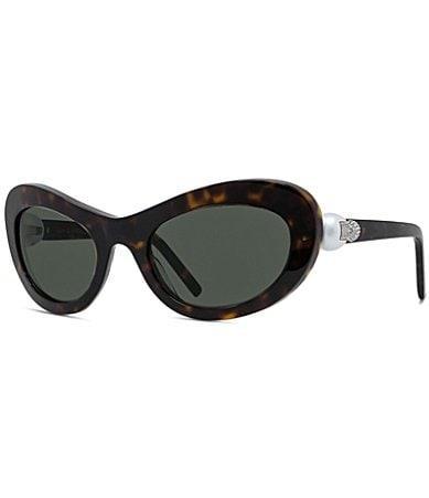 Givenchy Womens Pearl 54mm Havana Oval Sunglasses Product Image