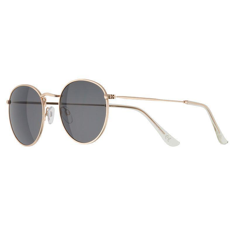 Mens Sonoma Goods For Life 52mm Metal Round Sunglasses, Gold Product Image