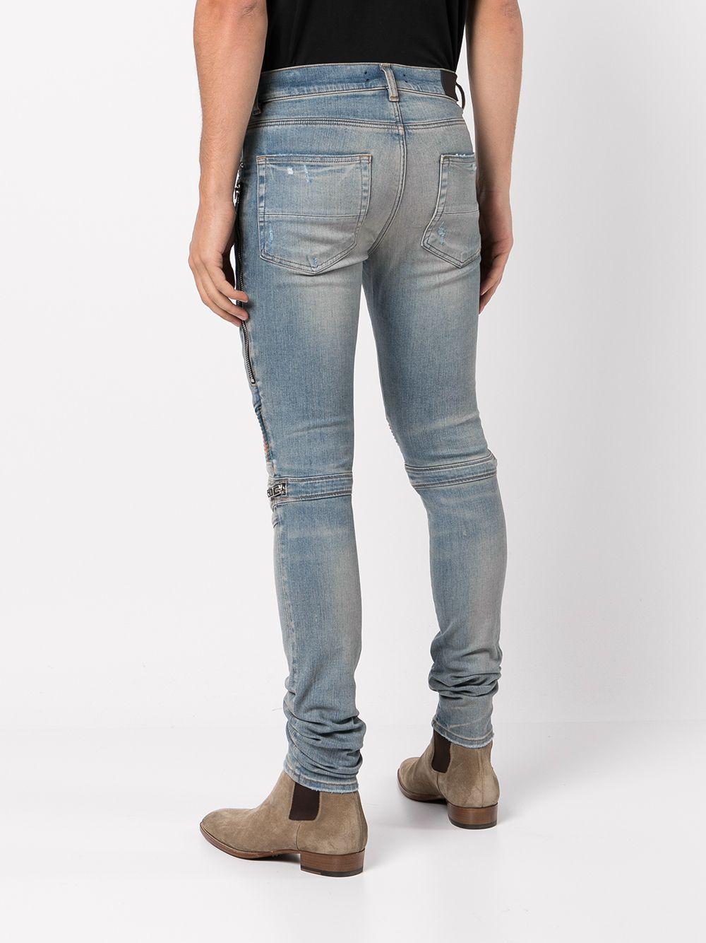 mid-rise contrasting-panel skinny jeans Product Image