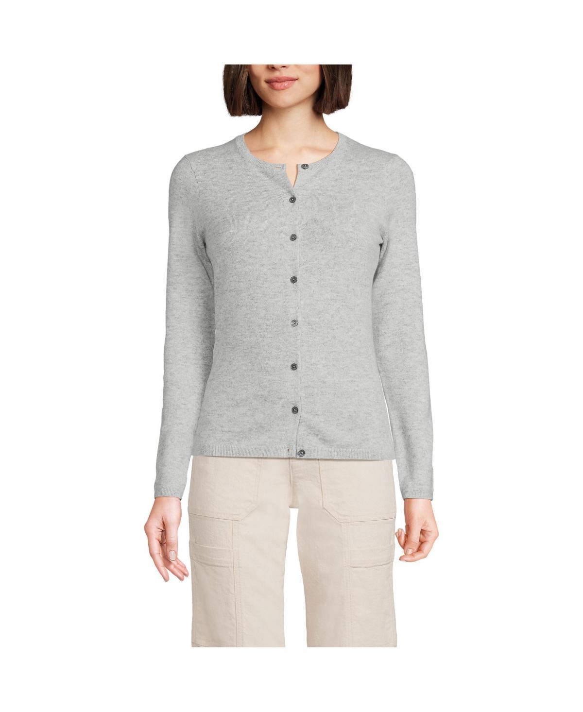 Womens Lands End Classic Cashmere Cardigan Sweater Product Image