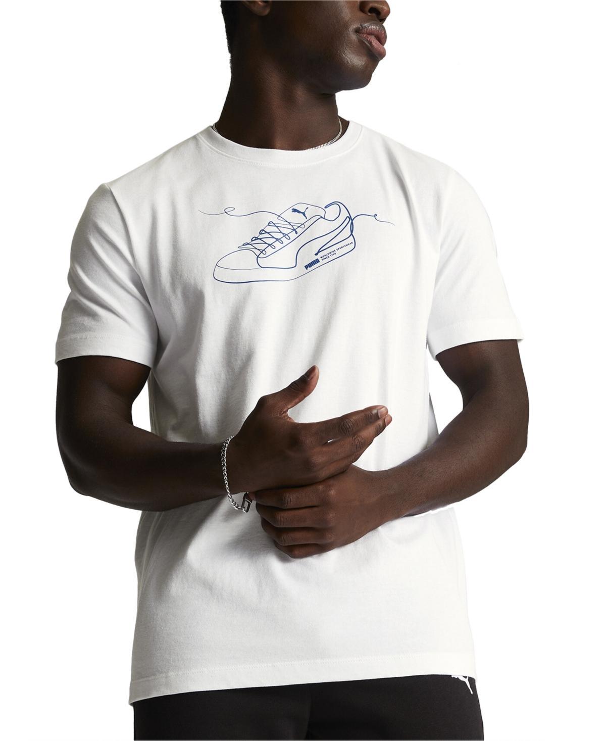 Puma Mens Lace Up Regular-Fit Logo Graphic T-Shirt Product Image