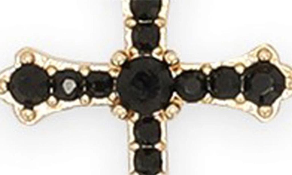 Dna Crystal Cross Charm Bracelet In Gold Product Image