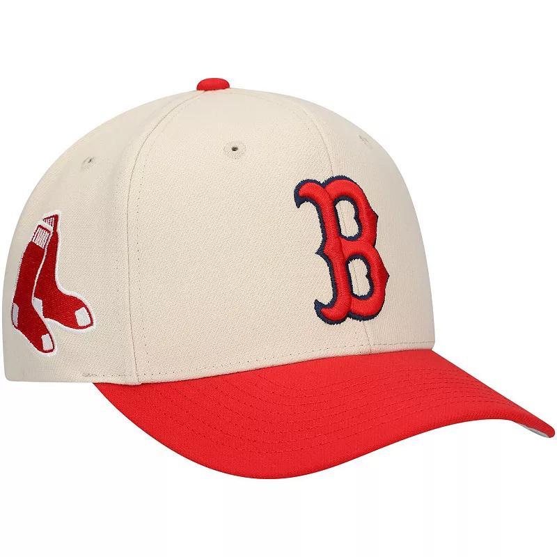 Mens Mitchell & Ness Cream Boston Red Sox Pro Crown Adjustable Hat Product Image