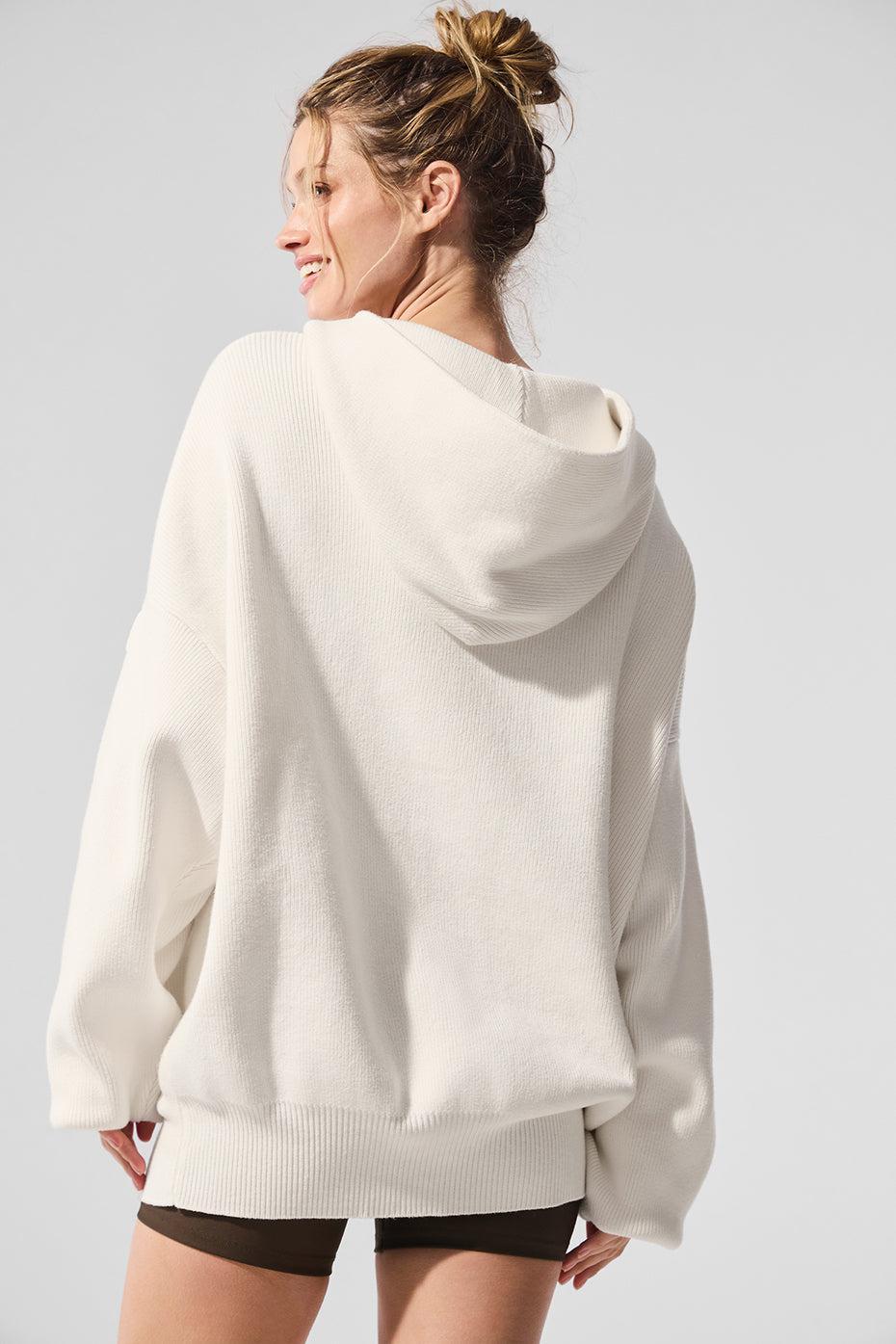 Scholar Hooded Sweater - Ivory Product Image