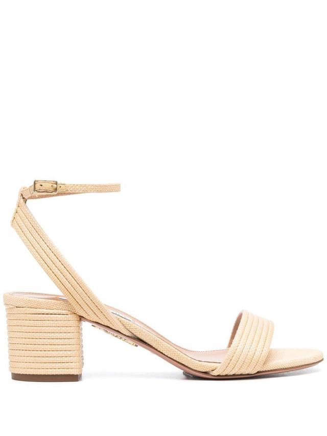 AQUAZZURA Sundance 50mm Sandals In Neutrals Product Image