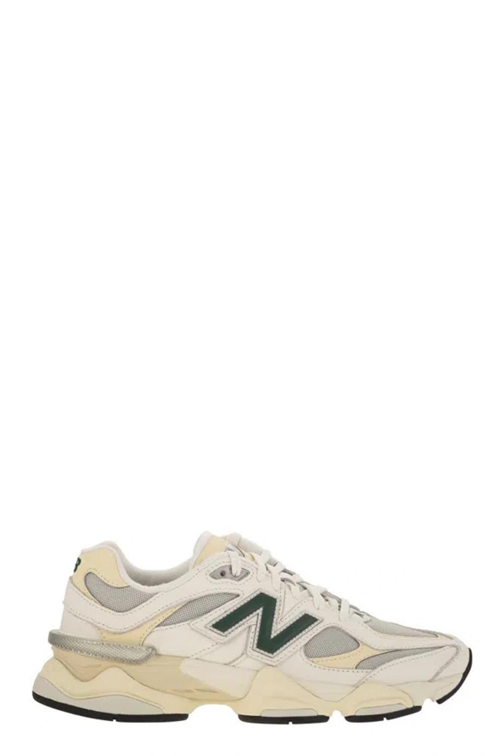 NEW BALANCE Unisex 9060 Sneakers In White/green/beige Product Image