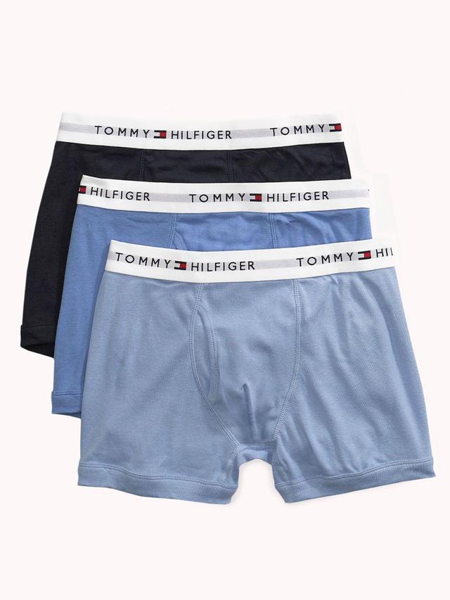 Tommy Hilfiger Men's Cotton Classics Trunk 3-Pack - Light/Pastel Blue Product Image