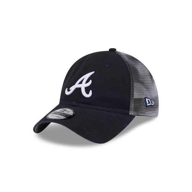 Atlanta Braves Slick 9TWENTY Trucker Hat Male Product Image