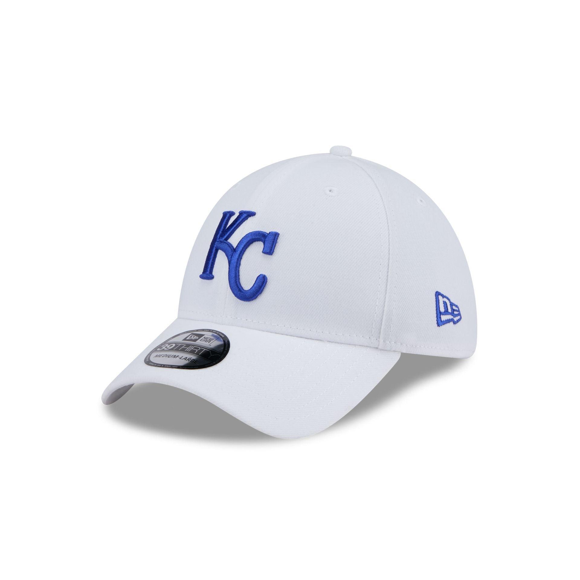 Kansas City Royals Optic White 39THIRTY Stretch Fit Hat Male Product Image