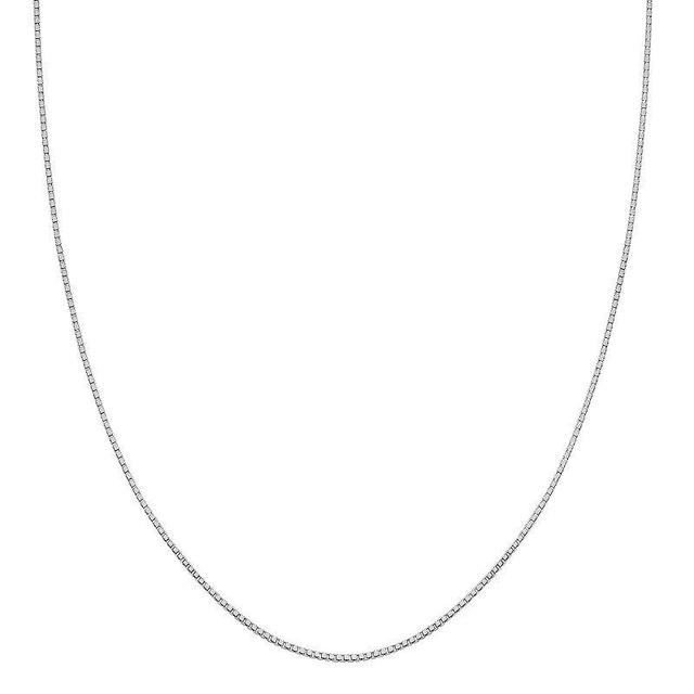 PRIMROSE Sterling Silver Box Chain Necklace, Womens Grey Product Image