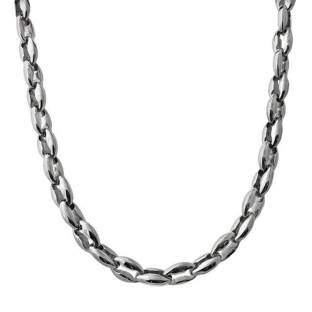 Stainless Steel Anchor Necklace - Men, Mens Grey Product Image