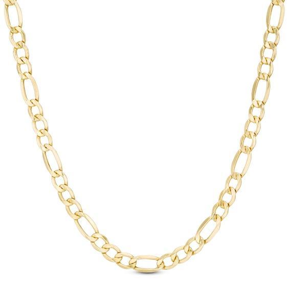 Men's 7.2mm Figaro Chain Necklace in Hollow 14K Gold - 26" Product Image