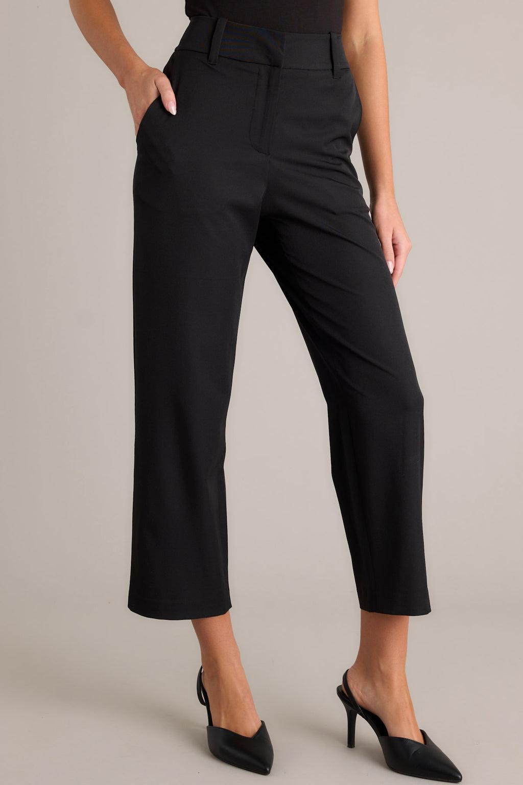 City Chic Black Straight Leg Dress Pants product image