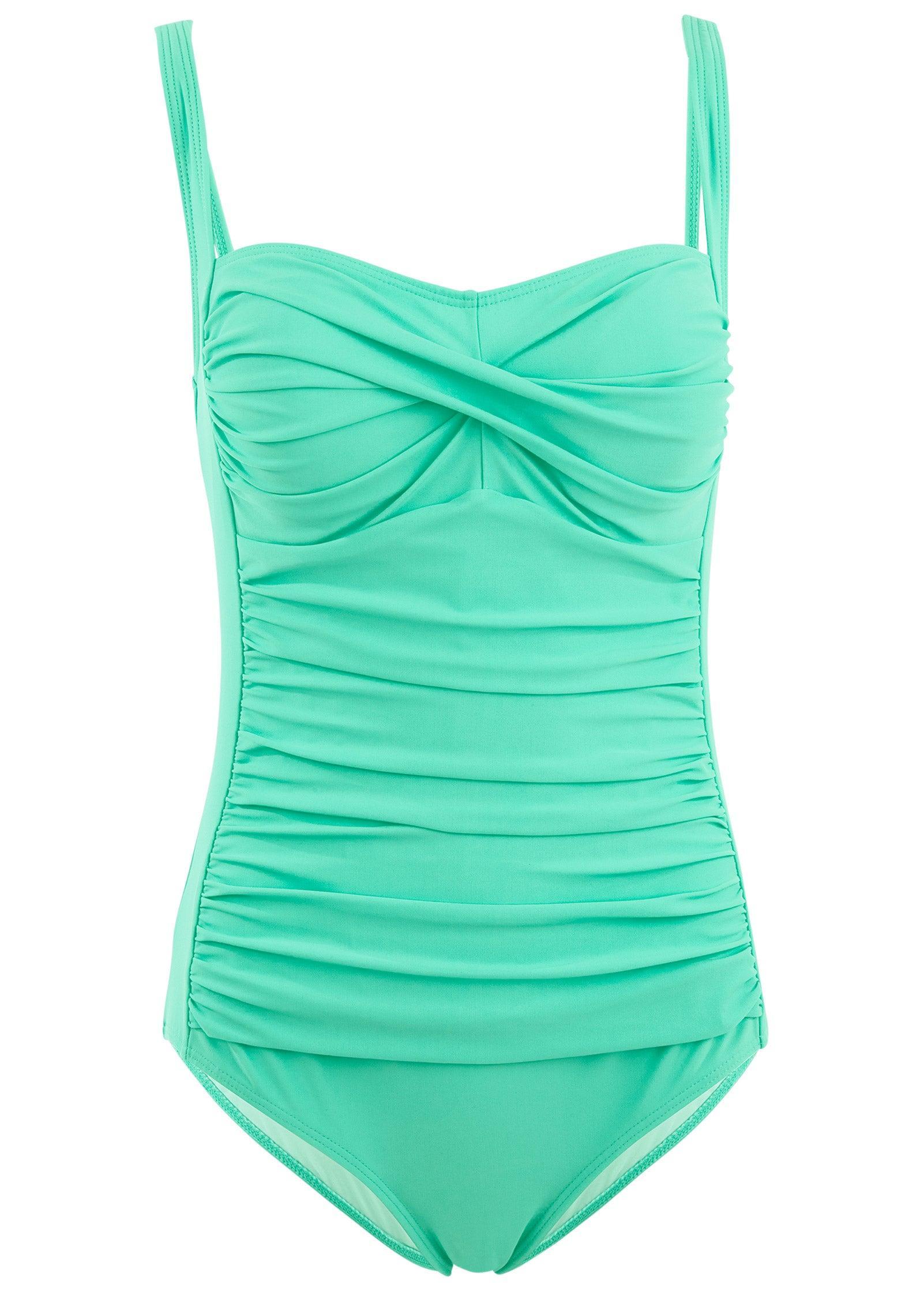 Ruched Bra One-Piece - Green Product Image