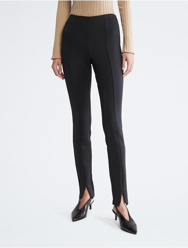 Calvin Klein Womens Technical Knit Skinny Leggings - Black - 32 Product Image