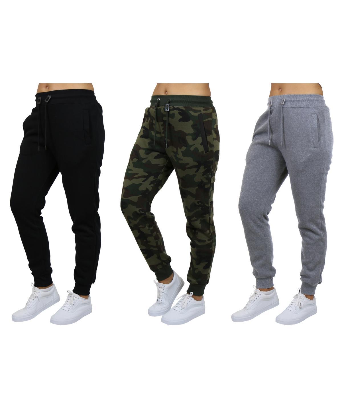 Galaxy By Harvic Womens Loose-Fit Fleece Jogger Sweatpants-3 Pack Product Image