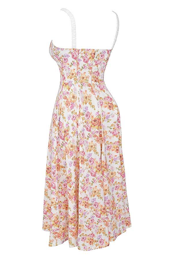 Sabrina Ivory Print Bustier Sundress Product Image