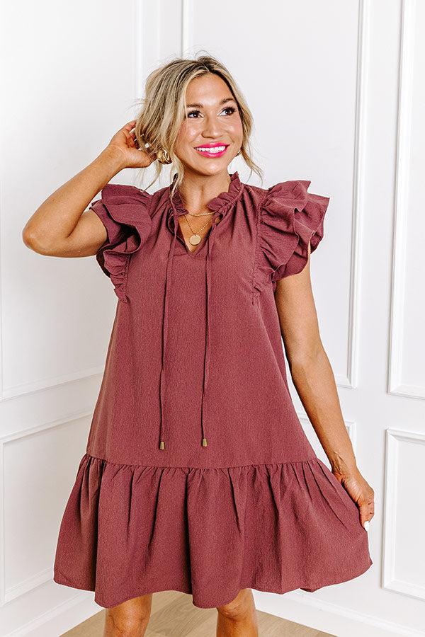 Looking For Peace Shift Dress In Windsor Wine Product Image