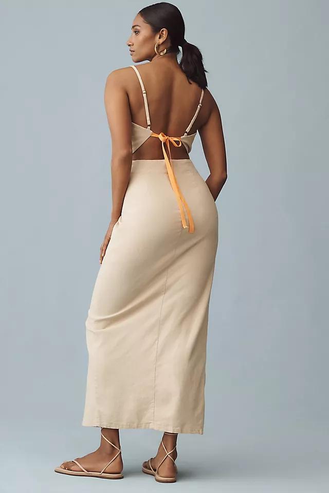 By Anthropologie Ruched Slim Midi Dress Product Image